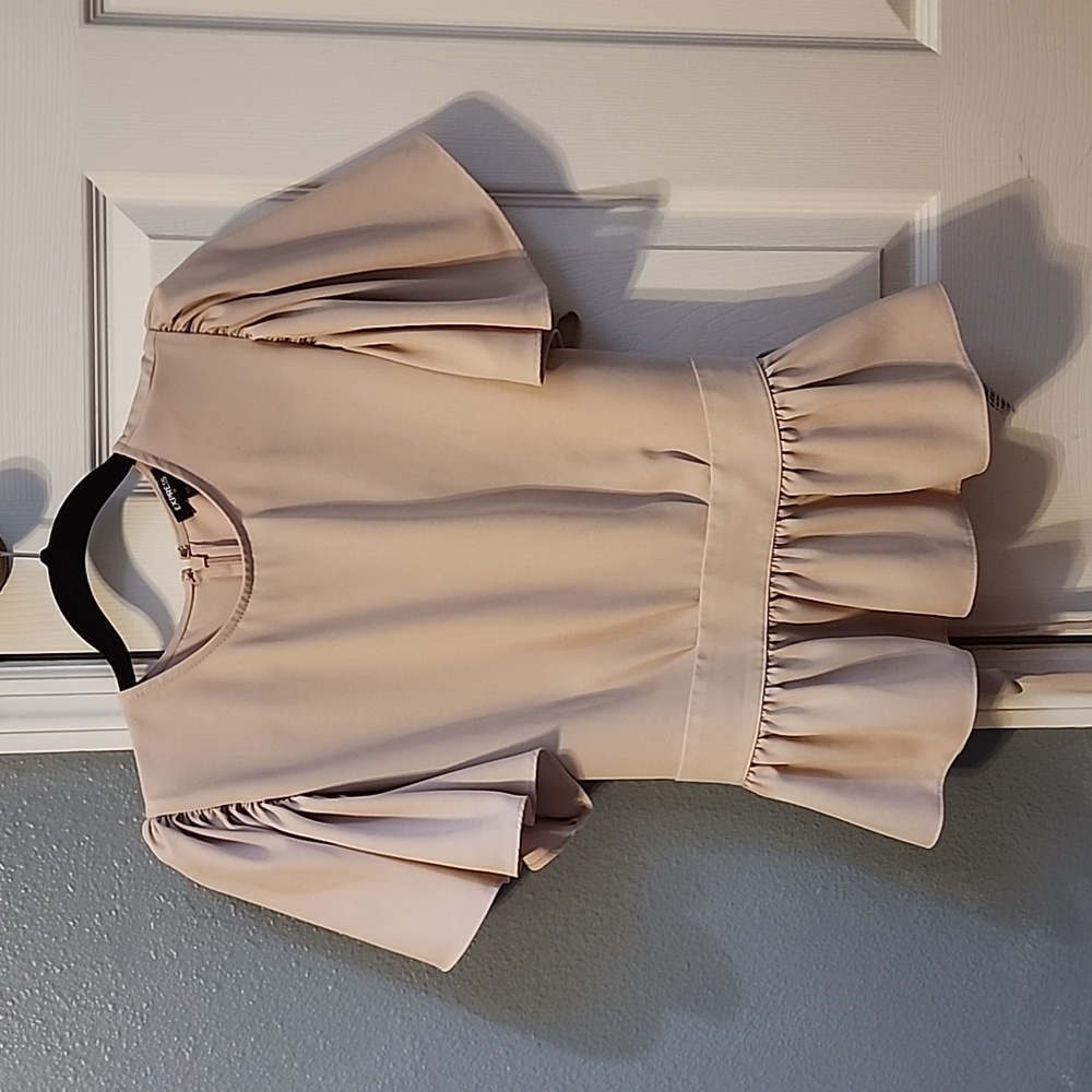 Express Blush Peplum Blouse